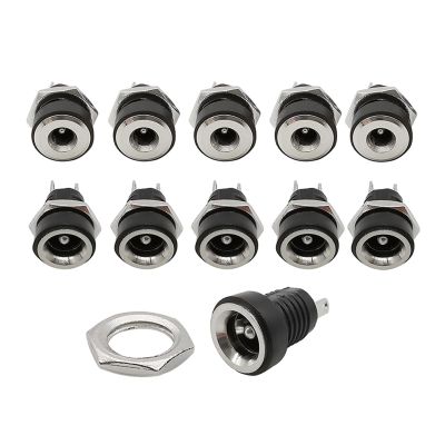 10Pcs/lot 5.5 x 2.1mm 5.5x2.5mm 3.5x1.3mm DC Power Supply Female Jack Connector DC-022B DC Socket 2 Legs Terminals(3.5x1.3mm 10Pcs)