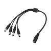5.5x2.1mm 1 Female to 4 Male pl;/UG DC Power Splitter Cable Extension Connector Adapter Fit Compatible CC/TV Security Camera .L-ED Strip Light view 1