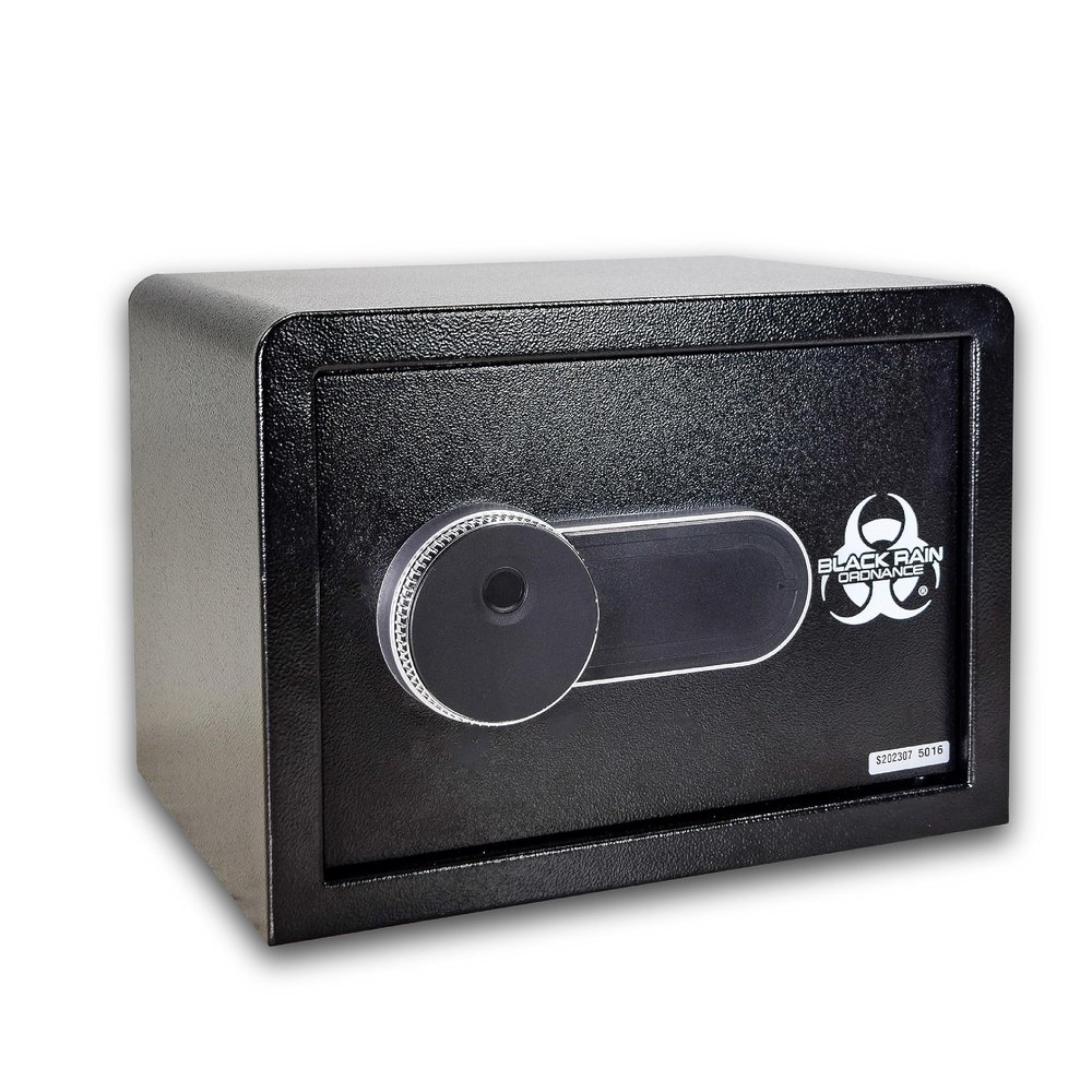 BLACK RAIN ORDNANCE Biometric Security Safe w/Key & Fingerprint Access (Black)