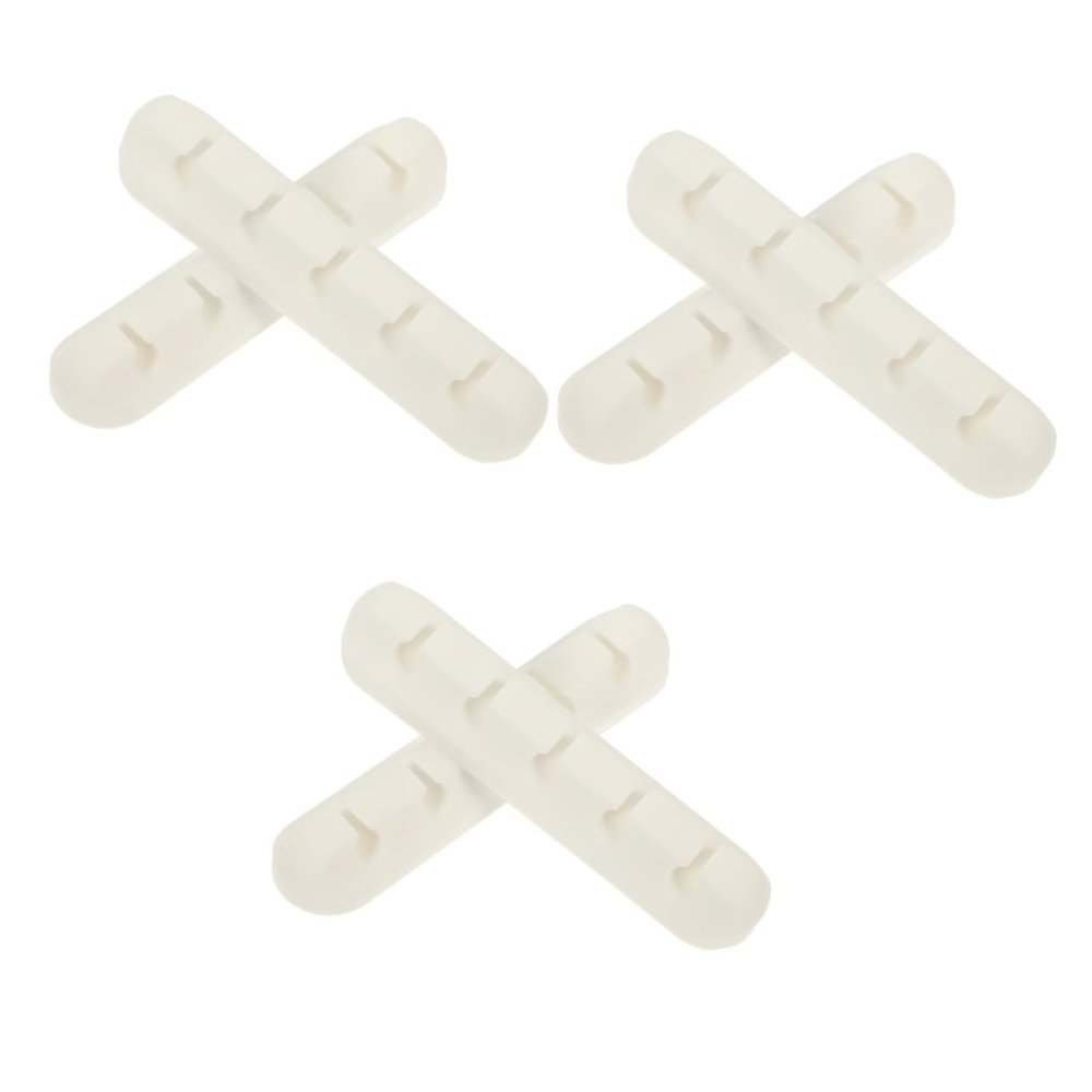 Gatuida 6pcs Holder Self-Adhesive Wire Organizer for Desk Wall Slot Design for Efficient Cable Storage Easy Peel and Stick Installation Versatile Adhesive for Various