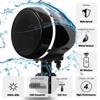 GoHawk Bluetooth Motorcycle Speakers with LED Ring, 4" Waterproof Motorcycle Stereo System, Built-in Amplifier Audio Music Player w/USB AUX for Harley ATV Scooter 4-Wheeler, AN4-Halo Black view 3