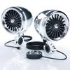 GoHawk Motorcycle Bluetooth Speakers with LED Ring, 4" Waterproof Motorcycle Stereo System, Built-in Amplifier Music Audio Player w/USB AUX for Harley ATV Scooter 4-Wheeler, AJ4-Halo Chrome view 1