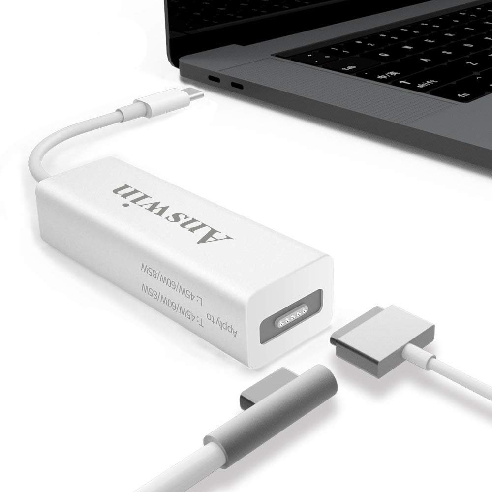 Answin Mag-Safe to USB C Adapter, USB C to Mag-Safe 1 & 2 Charging Connector Adapter Compatible for iPhone 15, M1/M2 MacBook, MacBook Air, MacBook Pro 13'', iPad with USB Type-C