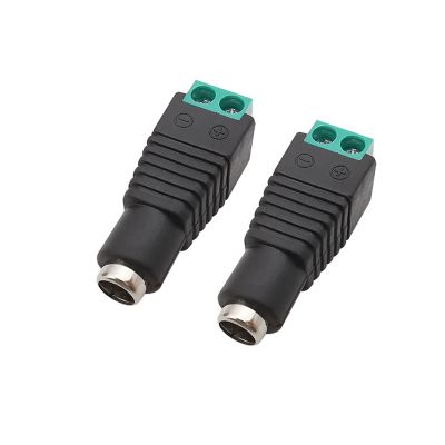 5.5x2.1mm DC Power Male Female Connector Fit Compatible Single Color .L-ED Strip Light CC/TV Camera 5.5 * 2.1mm pl;/UG Jack Socket Adapter(2 Female)