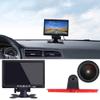1280 * 720 Pixel Super HD Brake Light Backup Camera Set with 7 Inch LCD Monitor, Night Vision Reversing Camera Replacement for VW T5 Bus Transporter Multivan Caravelle Bussiness 2003-2015 Bj view 1