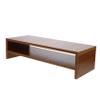 Gatuida Desktop Monitor Riser Dual Storage Stand for Computer Laptop Printer Compact Organizer for Home Office Study Room Red-brown Color view 1