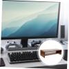 Gatuida Desktop Monitor Riser Dual Storage Stand for Computer Laptop Printer Compact Organizer for Home Office Study Room Red-brown Color view 3