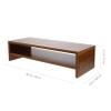 Gatuida Desktop Monitor Riser Dual Storage Stand for Computer Laptop Printer Compact Organizer for Home Office Study Room Red-brown Color view 4