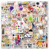120pcs Art Painting Stickers - Paint Palette, Brushes, Pigment & Decals for Laptop, Water Bottles, Skateboard, Luggage, Computer, Toy, Phone - Gifts for Kids, Girls, Teens view 2