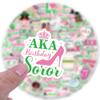 120Pcs Aka Sorority Stickers,Fellowship Cociety Waterproof Vinyl Aesthetic Stickers Decals for Laptop Water Bottles Skateboard Luggage Computer Phone Snowboard. Gifts for Women Girls Kids view 3