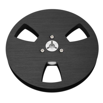 1/4 5 Inch Empty Tape Reel,Analog Recording Tape Reel,3 Hole Aluminum Alloy Universal Opening Machine Part Sound Tape Takeup Reel (Black)