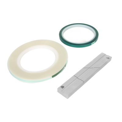 ZJchao 1/4" Tape Splicing Set, 10 Inch Precision Aluminum Block & Leader Tape for Reel-to-Reel Restoration and Studio Editing