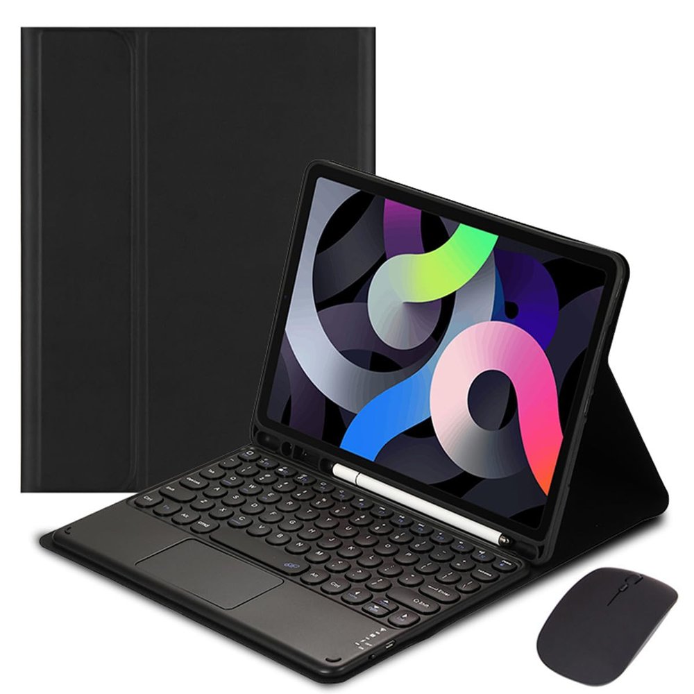 Keyboard Cover with Mouse for Galaxy Tab S9 11 inch 2023 SM-X710/X716B/X718Uwith Touchpad S Pen Holder Round Key Slim Smart Detachable Bluetooth Keyboard (Tab S9 (2023), Black)