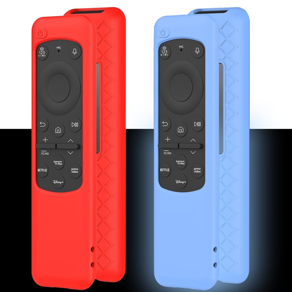 2PCS Remote Case Fit for Samsung 2023 Solar TV Remote BN59-01432A BN59-01432J TM2360E TV Remote Lightweight Anti-Slip Skin-Friendly Silicone Skin Sleeve