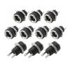 10Pcs 12V 5.5x2.1mm Plugs Jack DC Connectors 5.5 * 2.1mm DC Power Male Female Socket Nut Panel Mount DC Power Adapter Connector(A 10Pcs) view 1