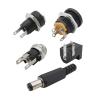 10Pcs 12V 5.5x2.1mm Plugs Jack DC Connectors 5.5 * 2.1mm DC Power Male Female Socket Nut Panel Mount DC Power Adapter Connector(A 10Pcs) view 2
