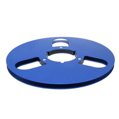10 Inch Takeup Reel, Open Reel Audio Aluminum Alloy Takeup Reel, 1/4 Master Tape Empty Reel, Empty Tape Reel for Recording 3 Holes Wind Holes (Blue)