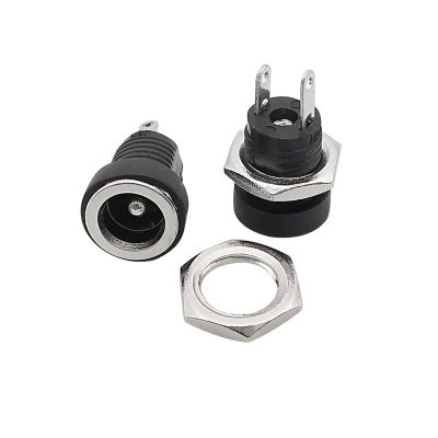10/5/2Pcs 5.5 x 2.1mm DC Power Supply Female Jack Panel Mount Connector 5.5 * 2.1mm DC Socket pl;/UG 2 Leg Terminal pl;/UG Adapter(10Pcs)