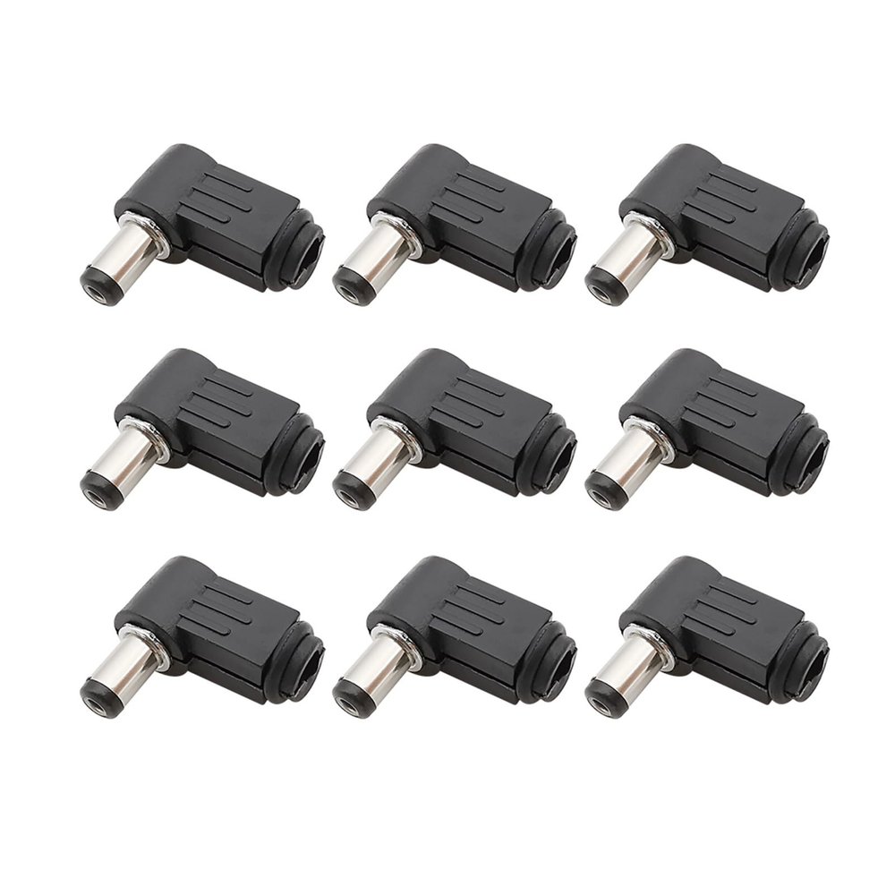 10Pcs/lot 5.5 x 2.1mm DC Power Male pl;/UG Right Angle Soldering Cord Tip Adapter Connector DC Plugs Assembly 2.1x5.5mm 90 Degree