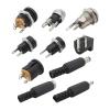 10Pcs DC Connectors 5.5x2.1mm 3.5x1.3mm DC Power pl;/UG Male Female Jack Socket Nut Panel Mount DC Power Adapter Connector 5.5 * 2.1(Type J 5Pair) view 3