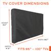 Outdoor TV Cover 95-100 inch - WITH ZIPPER, Weatherproof, Waterproof 360 degrees protection, Soft Non Scratch Interior - Black view 2