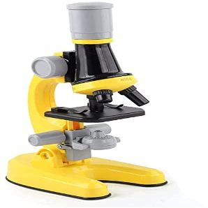 KouRy Biological Microscope 1200X Science Educational LED Kit Lab Home Microscope (Color : Yellow)