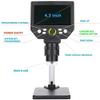 KouRy Electronic USB Microscope 1-1000X Digital Soldering Video Microscopes 4.3" LCD HD Magnifying Camera Metal Stand Magnifier (Black) view 3