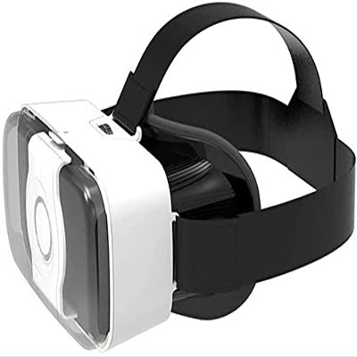 KouRy 3D VR Glasses, HD Universal Virtual Reality Goggles Compatible with iOS & Android Phones, Comfortable Adjustable, VR Glasses for Kids and Adults (Color: White)