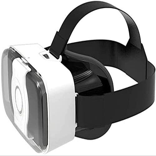 KouRy 3D VR Glasses, HD Universal Virtual Reality Goggles Compatible with iOS & Android Phones, Comfortable Adjustable, VR Glasses for Kids and Adults (Color: White)