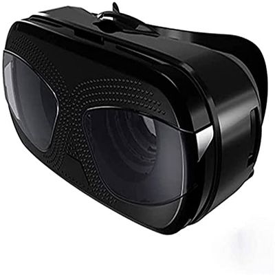 KouRy VR Glasses - 3D Glasses Virtual Reality Headset for VR Games & 3D Movies, 3D Virtual Reality Theater, VR Glasses for iOS & Android Phone, VR Glasses Suitable for Kids and Adults (Color : Black