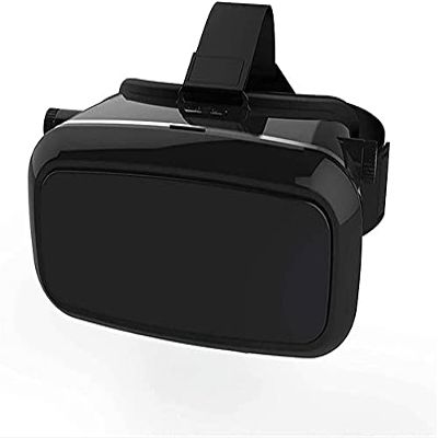 KouRy 3D VR Glasses - 3D Glasses Virtual Reality Headset for VR Games & 3D Movies, High Definition Optical Lens, Fully Adjustable Strap, Focal and Object Distance (Colour: Black)