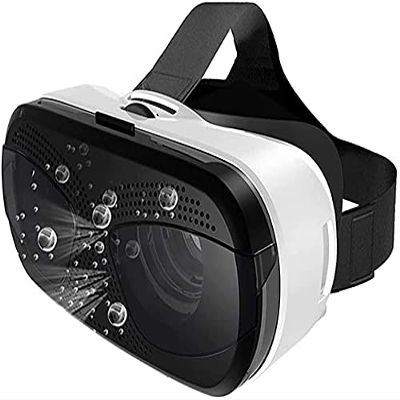 KouRy VR Glasses - 3D Glasses Virtual Reality Headset for VR Games & 3D Movies, 3D Virtual Reality Theater, VR Glasses for iOS & Android Phone, VR Glasses Suitable for Kids and Adults (Color : White