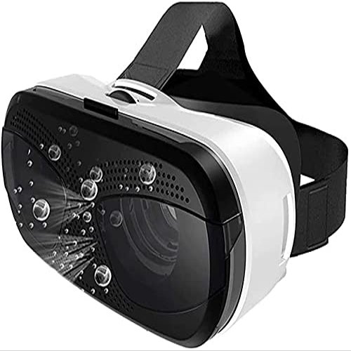 KouRy VR Glasses - 3D Glasses Virtual Reality Headset for VR Games & 3D Movies, 3D Virtual Reality Theater, VR Glasses for iOS & Android Phone, VR Glasses Suitable for Kids and Adults (Color : White