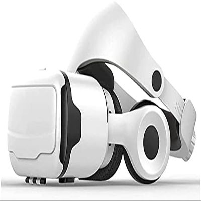 KouRy VR Headset - 3D VR Glasses Virtual Reality Headset Helmet Goggles for TV, Movies & Video Games Compatible with iOS, Android and Other Phones Within 4.7-6.0 inch (Color: White)