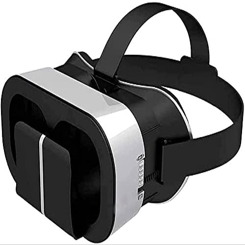 KouRy 3D VR Headset, Anti-Blue Light Eye Protected HD Universal Virtual Reality Goggles Compatible with iOS & Android Phones, Adjustable VR Glasses Gift for Kids and Adults (Color: White)