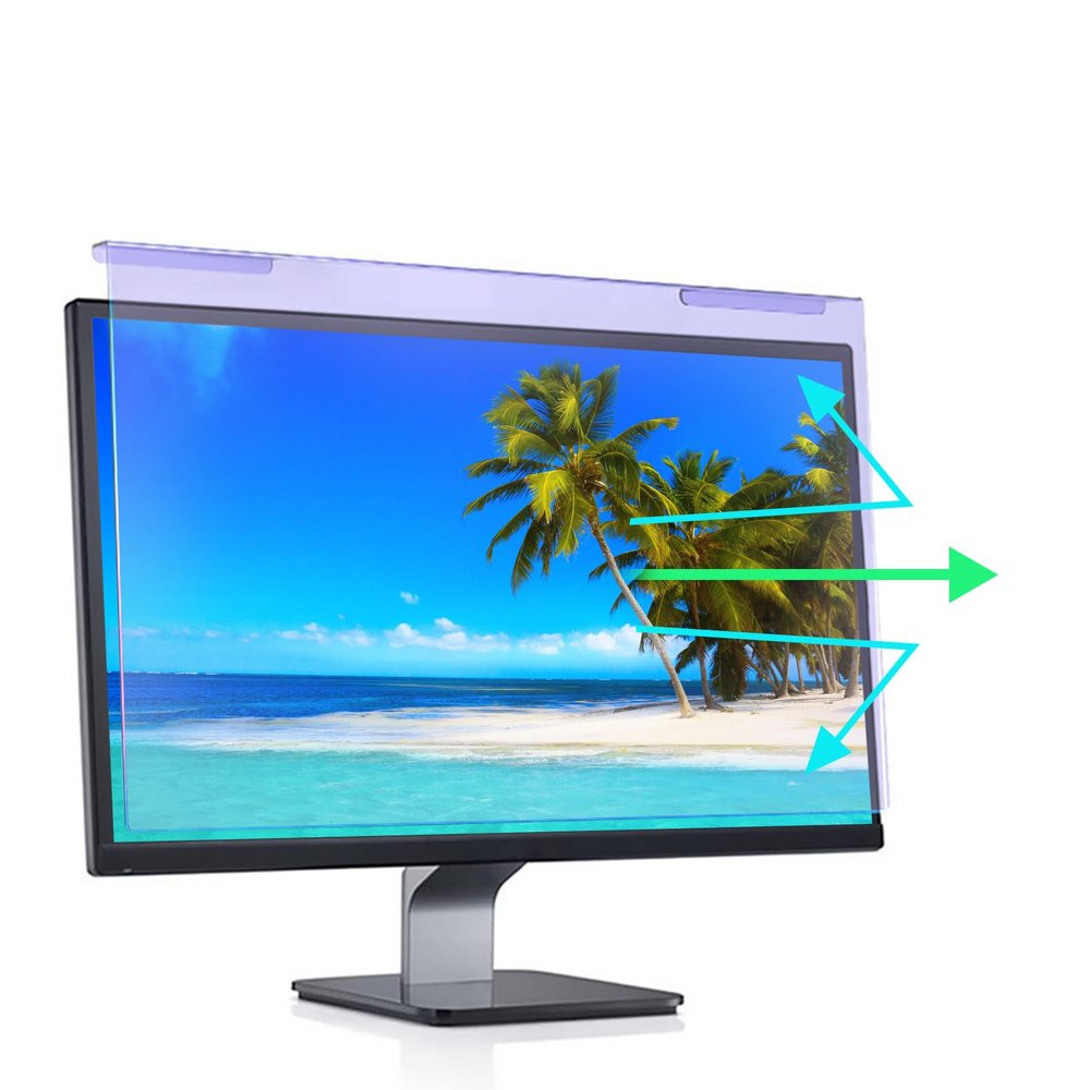 AIZYR Anti Blue Light Screen Protector, Reduce Eye Strain Scratch-Resistant Computer Blue Light Blocking Screen Protector Hanging Type,20 in 16:9 (458 * 270) mm