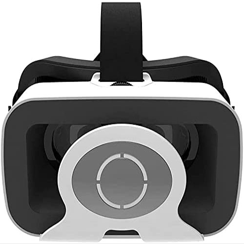 KouRy 3D VR Headset, VR Glasses, HD Universal Virtual Reality Goggles Compatible with iOS & Android Phones, VR Glasses for Kids and Adults (Color: White)
