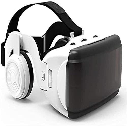 KouRy 3D VR Glasses Headset, 3D VR Glasses for TV,Movies & Video Games, Virtual Reality Headset for iOS/Android, Compatible 4.7-6.0 inch Phone (Color: White)