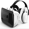 KouRy VR Glasses, Head-Mounted 3D VR Glasses, 3D Glasses Goggles HD Virtual Reality Headset Compatible with iOS & Android Phone, Compatible with 4.7-6.5 inch (Color: White) view 1