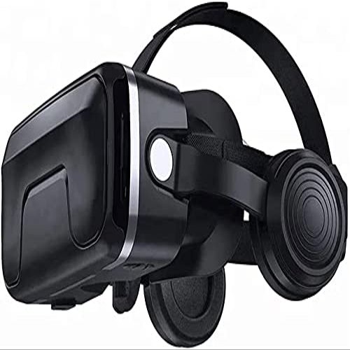 KouRy VR Glasses - 3D Glasses Virtual Reality Headset for VR Games & 3D Movies, VR Glasses for iOS & Android Phone (Colour: Black)