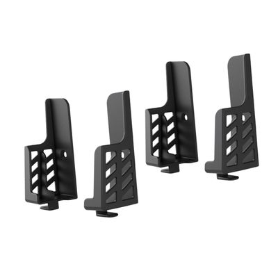 Hemobllo 2pcs Double Slot Wall Bracket for Tablet and Mobile Phone Storage Holder Space-Saving Wall-Mounted Design Compatible Phones and Tablets Black