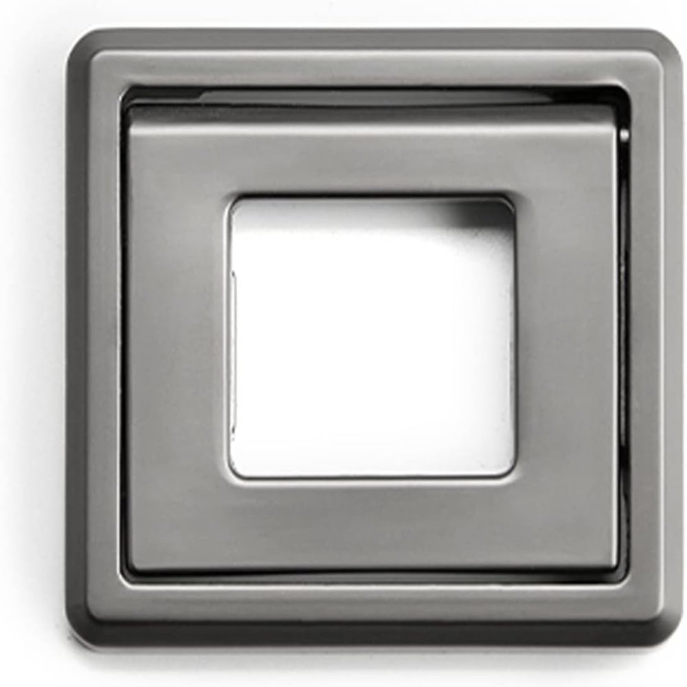 Hidden Handles,Concealed Knob, Embedded Recessed Drawer Pulls Handles,Rectangular Hidden Clamshell Pulls,Zinc Alloy Cupboard Handles Door Grip Knobs Metal Embedded Cabinet Wardrobe Handle,With Screw (