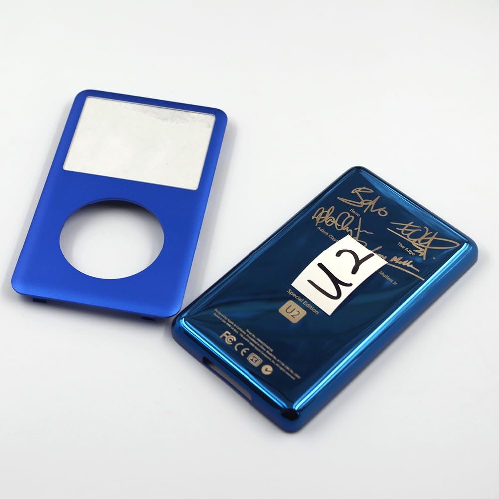 Blue Front Faceplate U2 Special Edition Metal Back Case Cover Housing for iPod 6th 7th Classic 80GB 120GB Thin 160GB