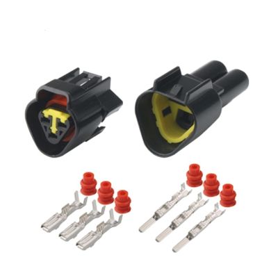 Qingqing Store 1/5/10/20 Sets Furukawa 3 Pin Way Black Male Female Waterproof Auto Electrical Wire Connector FW-C-3M-B FW-C-3F-B (Color : 3p Female Male, Size : 1 Set)