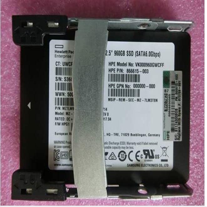 Hewlett Packard Enterprise SSD 960GB 6G SFF SATA VE PLP QR, 873789-001 (QR)