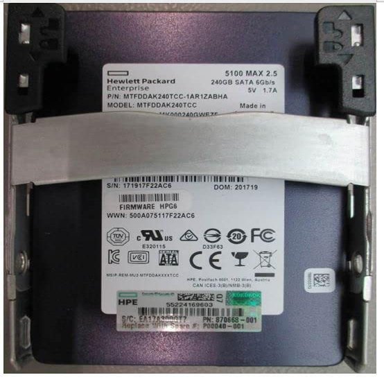 Hewlett Packard Enterprise SSD 240GB 6G SFF SATA MU QR, P00040-001