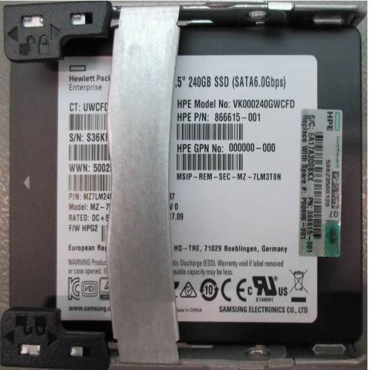 Hewlett Packard Enterprise SSD 240GB 6G SFF SATA RI PLP QR, 868814-B21 (QR)