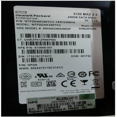 Hewlett Packard Enterprise SSD 240GB 6G LFF SATA MU, P00039-001