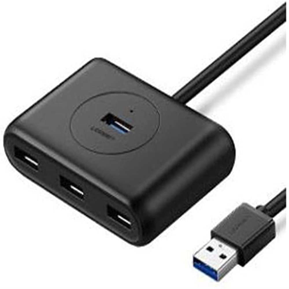 KouRy USB Hub 4-Port USB 3.0 Hub USB Splitter [Charging Supported] Compatible with Laptop, PC, Flash Drive, Mobile HDD (Black)