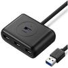 KouRy USB Hub 4-Port USB 3.0 Hub USB Splitter [Charging Supported] Compatible with Laptop, PC, Flash Drive, Mobile HDD (Black) view 1